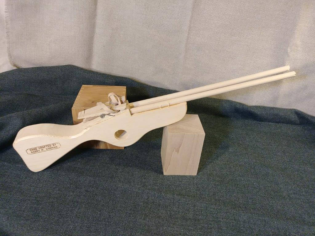 Classic Double Barrel Rubber Band Gun GormancraftWoodworks Classic Double Barrel Rubber Band Gun GormancraftWoodworks
