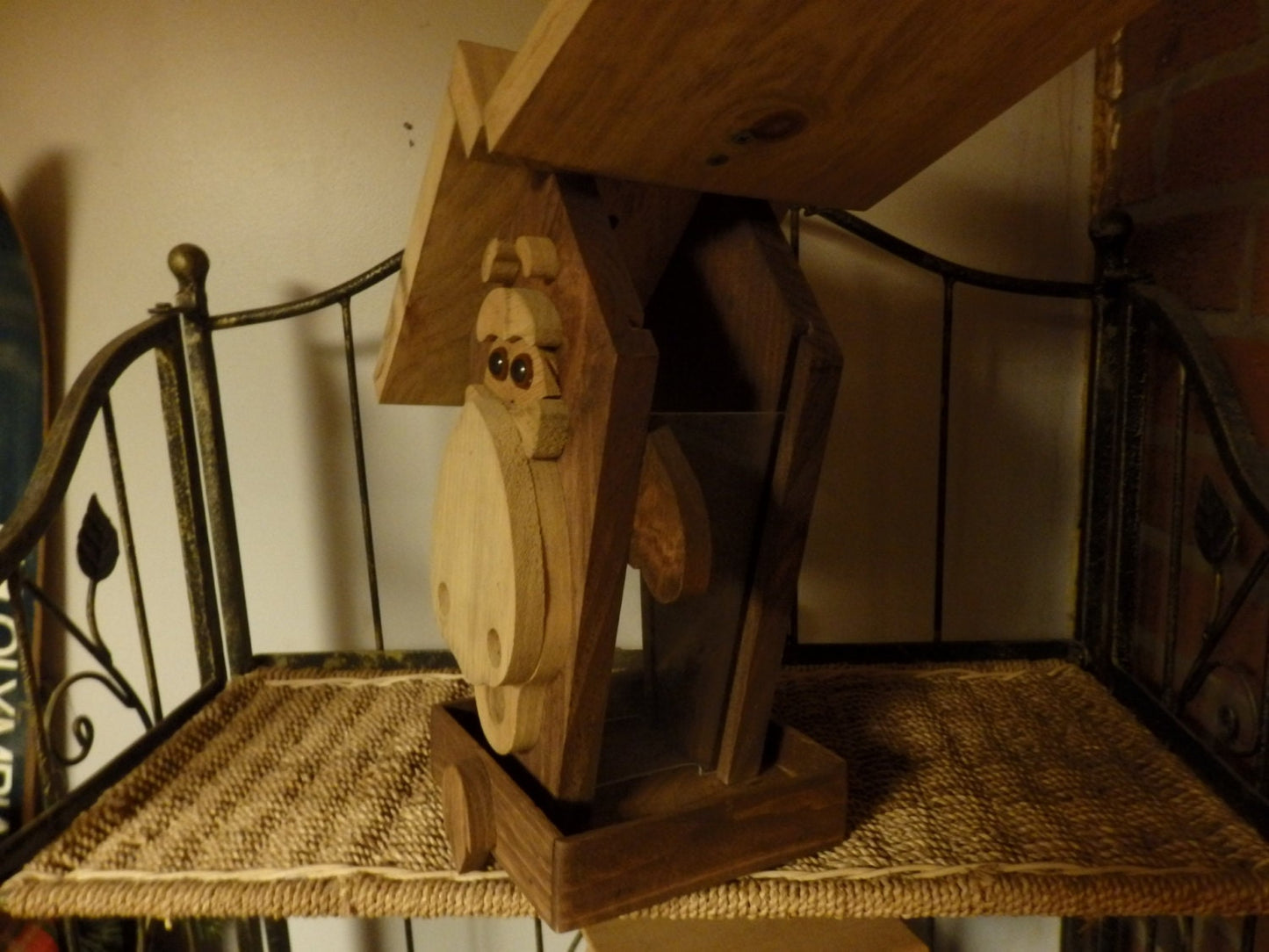 Whimsical Adirondack animal Moose Bird Feeder Small