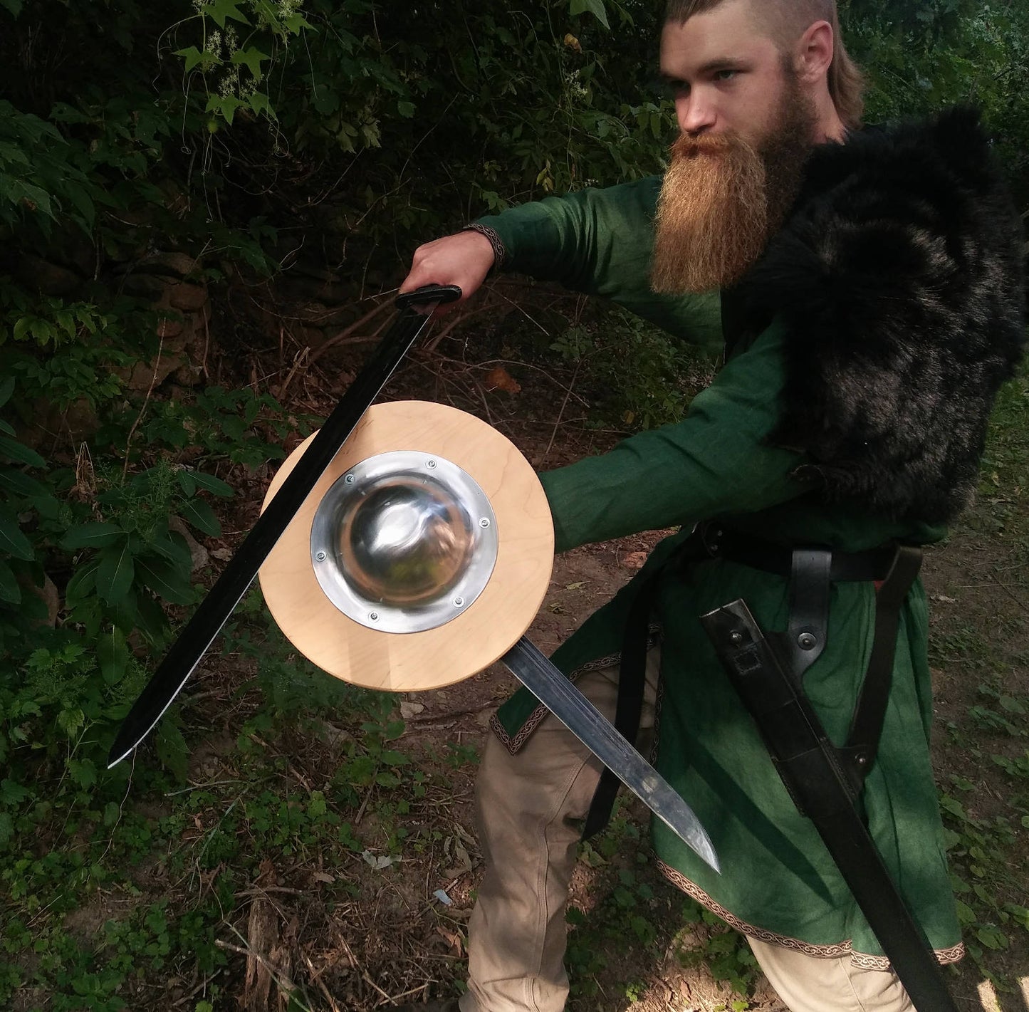 Viking round Shield, Round Buckler Shield 12"