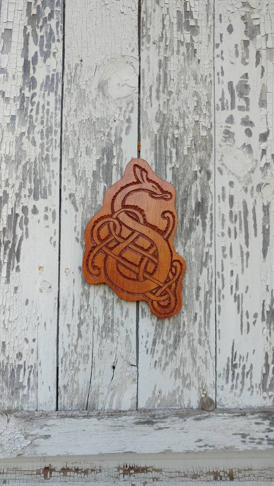 Norse Carved Jormungandr Knot