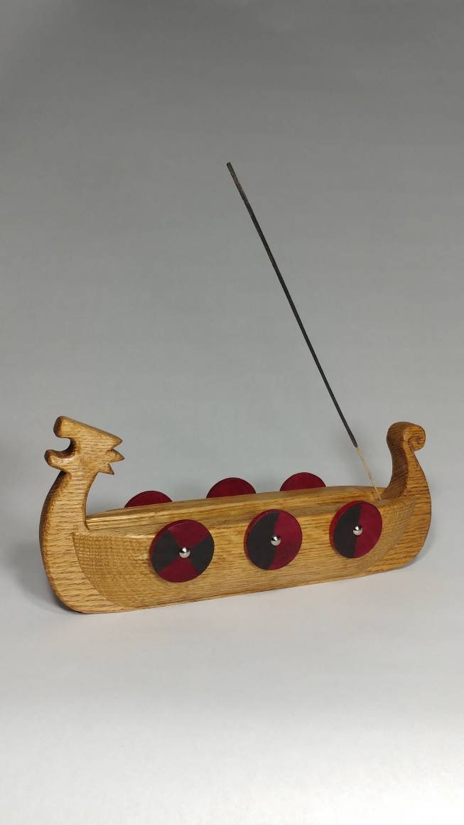 Viking ship incense burner