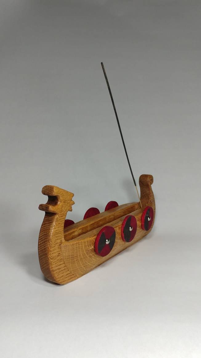 Viking ship incense burner