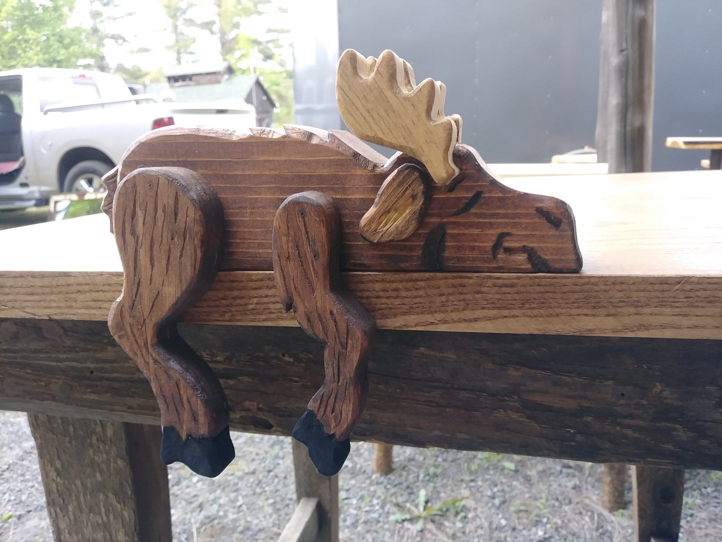 Kissing Moose, small matching Shelf Sitters