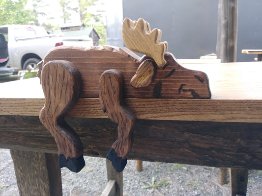 Moose Shelf Sitter, right, small 6 inch
