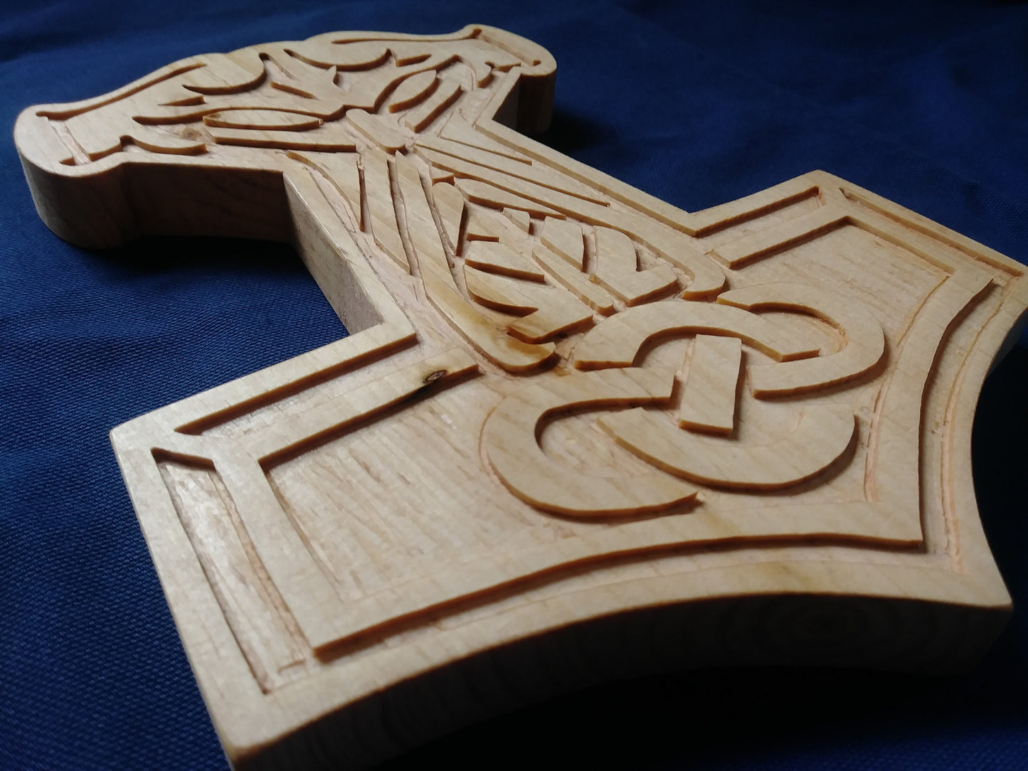 Mjollnir, Viking Norse Thor's Hammer Carving type A