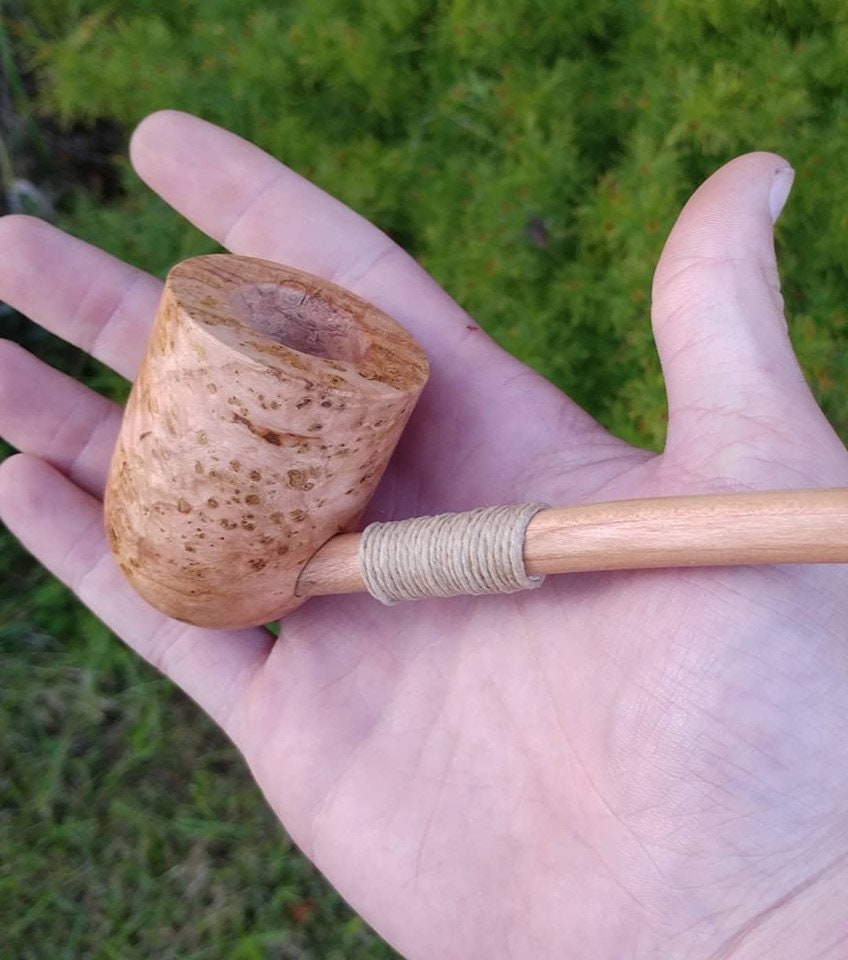 Churchwarden Pipe Gandalf hobbit Style, Cherry burl workman's pipe