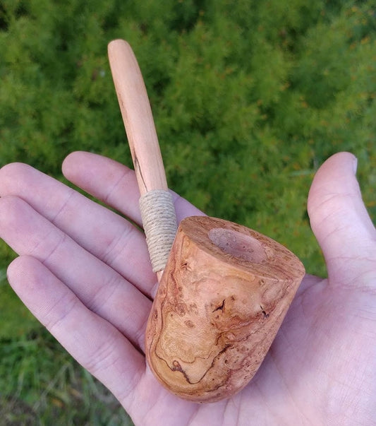 Churchwarden Pipe Gandalf hobbit Style, Cherry burl workman's pipe