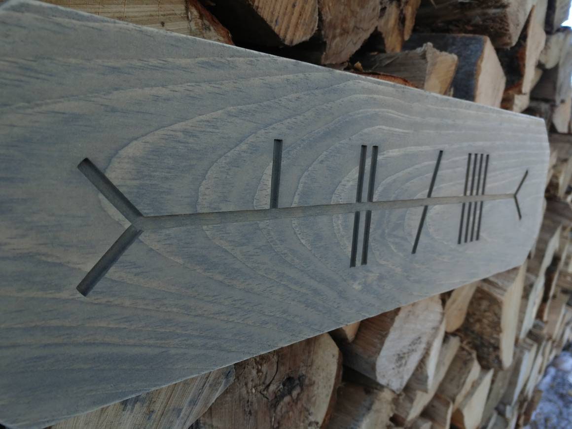 Home, Irish Ogham wood sign