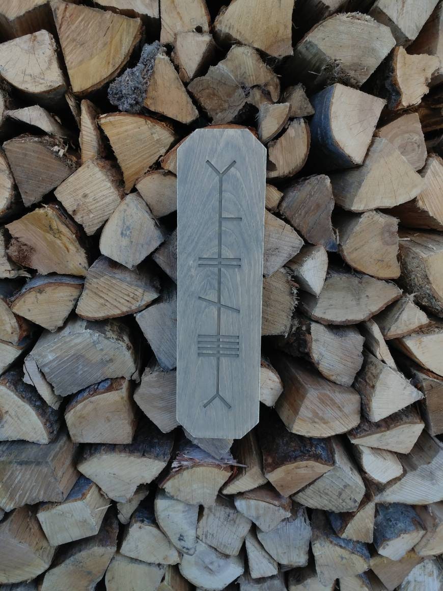 Home, Irish Ogham wood sign