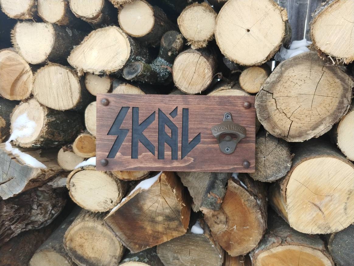 Skal, icelandic norse bottle opener sign