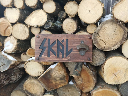 Skal, icelandic norse bottle opener sign