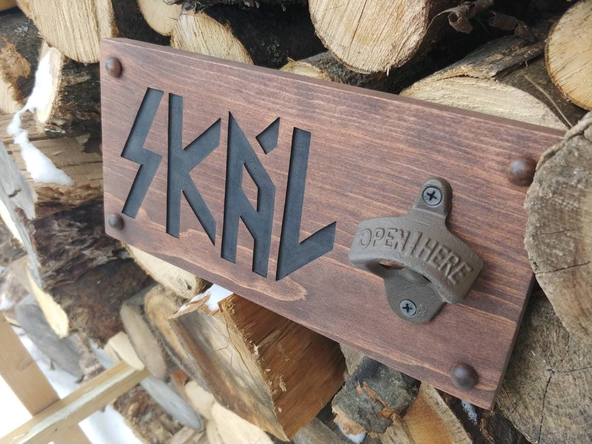 Skal, icelandic norse bottle opener sign
