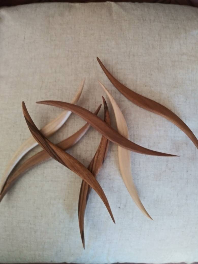 Wooden Hair stick, elvish medieval hair pin