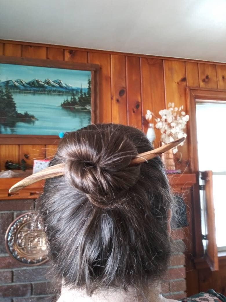 Wooden Hair stick, elvish medieval hair pin