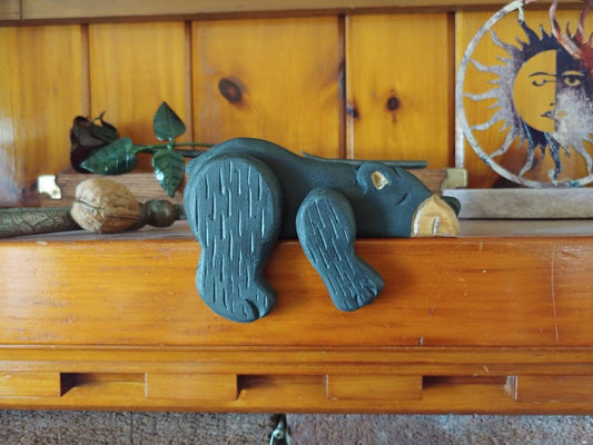 Small Adirondack animal Wooden Bear Shelf Sitter, 6"