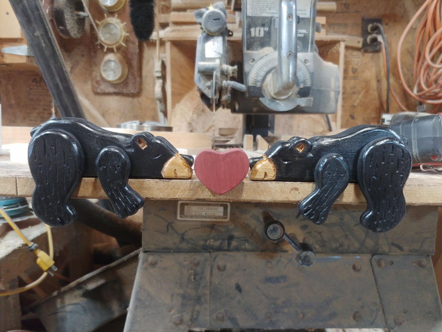 Heart Kissing Bears, small matching Shelf Sitters