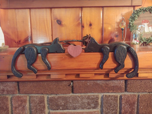 Heart Kissing Cats, small matching Shelf Sitters