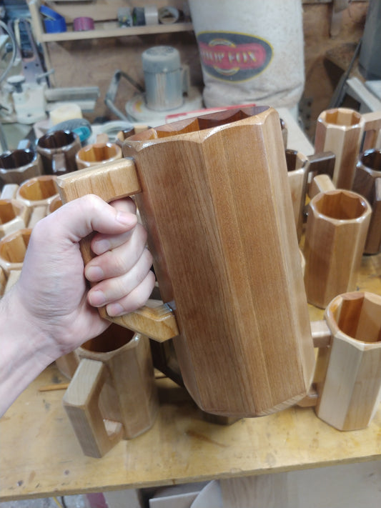 Giant Wooden Mug, Hot or Cold fantasy tankard 40oz